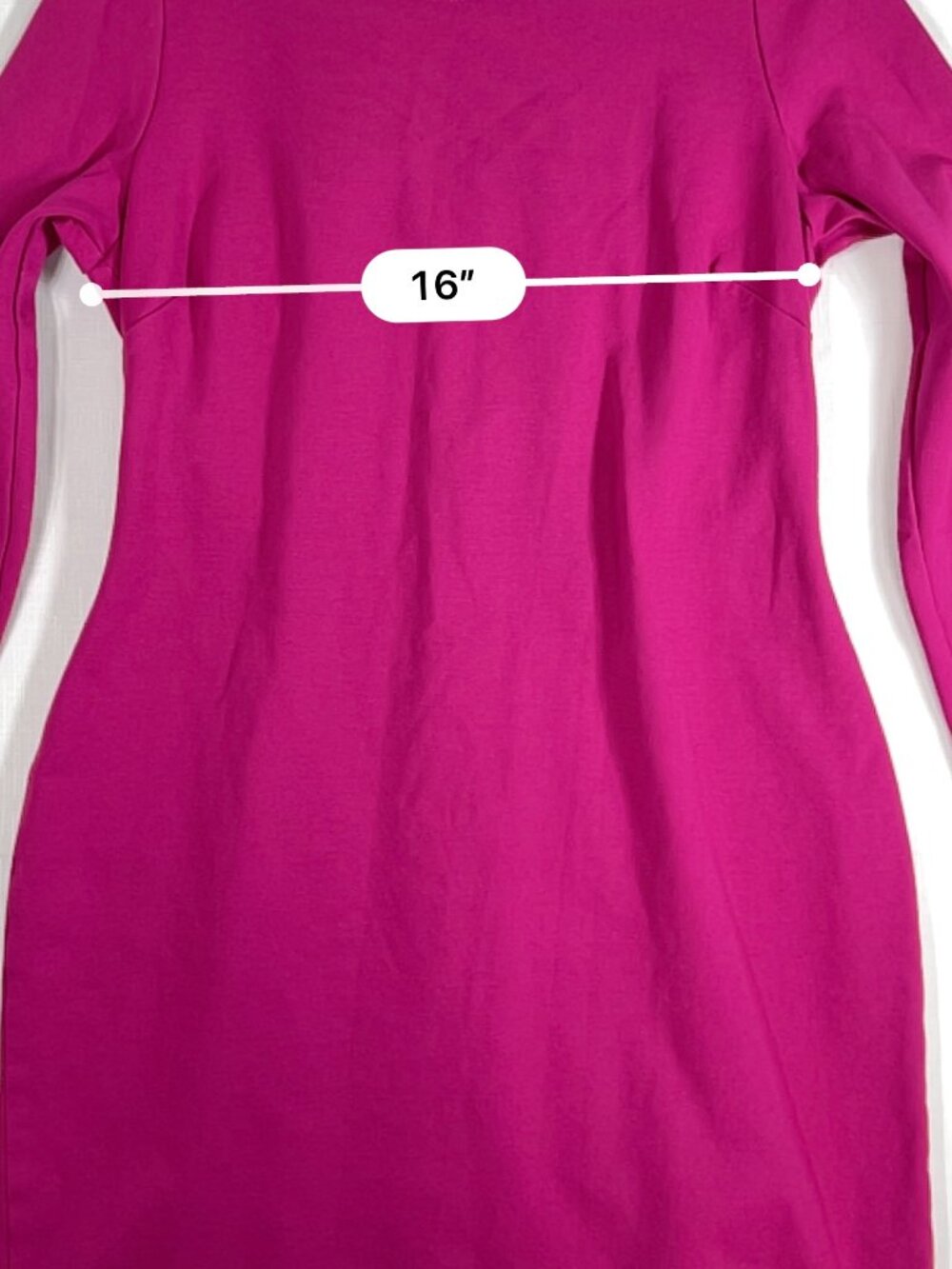 Banana Republic Fuchsia Sheath Work Party Dress Size 12 Back Zip Long Sleeve - Picture 10 of 12